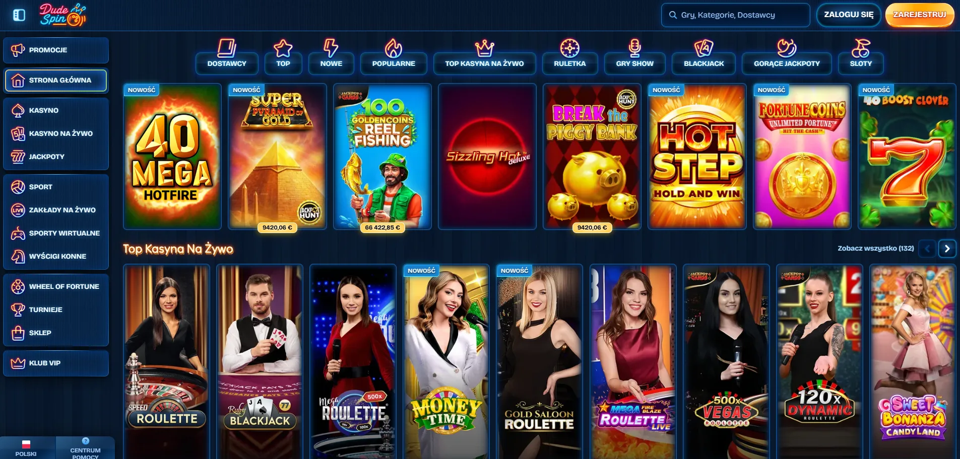 Dudespin Casino Gry