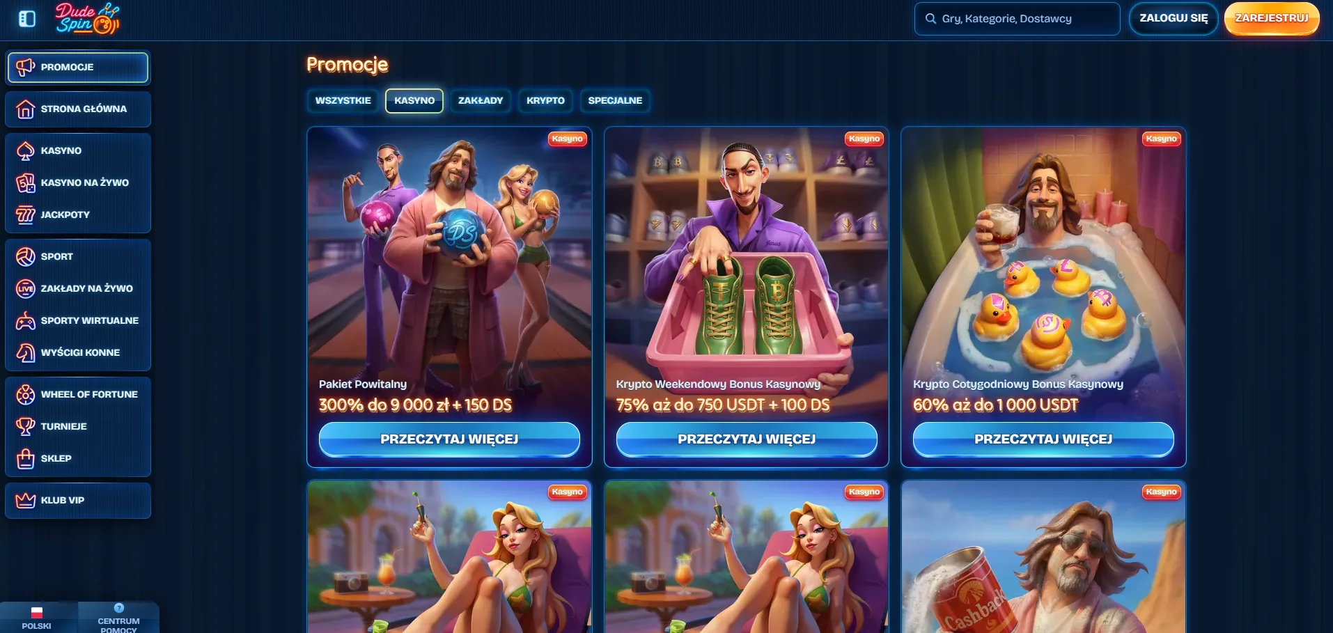 Dudespin Casino Bonus